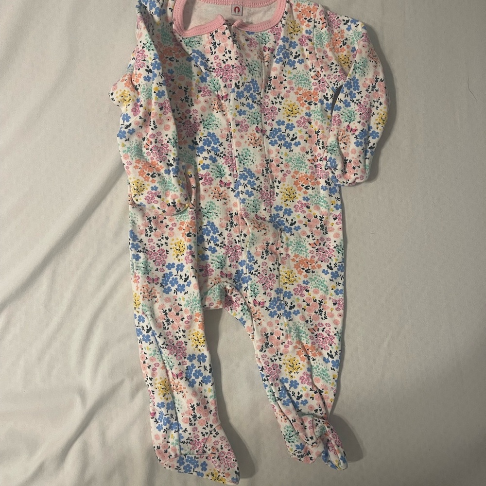 Magnetic Me Pink and Blue Floral Footies